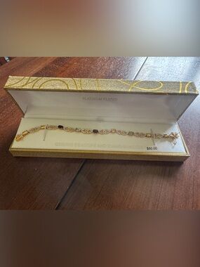 Gold color-Plated Multi-Gemstone Bracelet - Women Jewelry